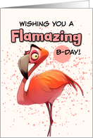 Happy Birthday Flamingo card
