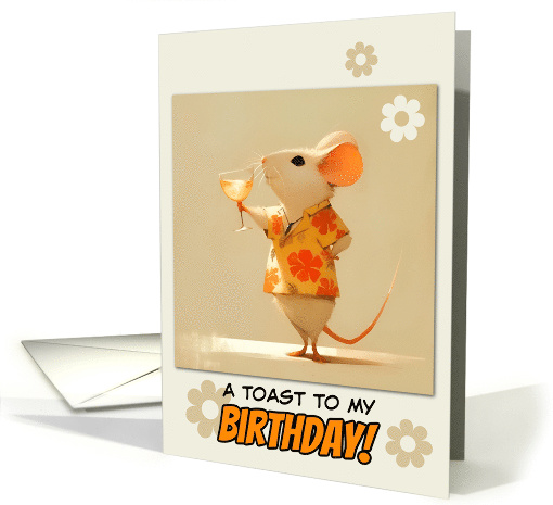 Happy Birthday to Me Little Rat with Cocktail card (1849732)