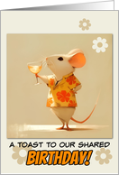 Happy Shared Birthday Little Rat with Cocktail card