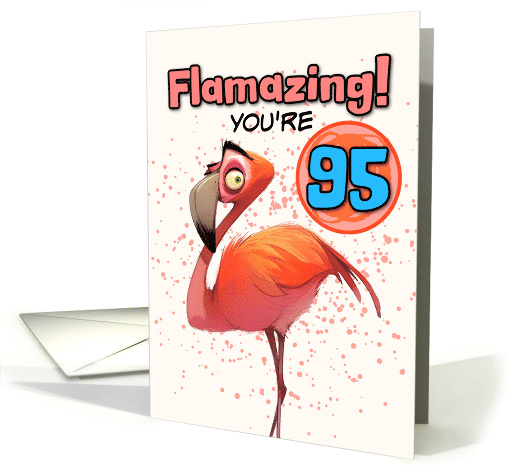 95 Years Old Happy Birthday Flamingo card (1849952)