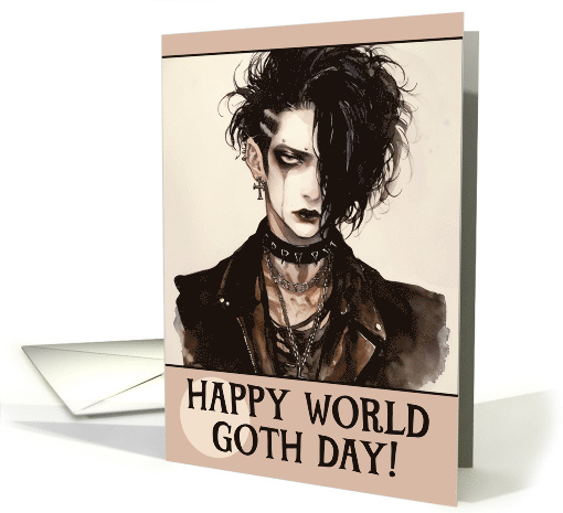Happy World Goth Day Goth Boy card (1850888)