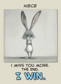 Niece Miss You Grey Hare