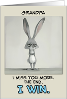 Grandpa Miss You Grey Hare card