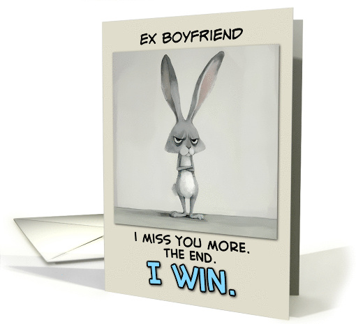 Ex Boyfriend Miss You Grey Hare card (1850982)