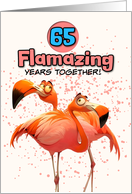 65 Years Wedding Anniversary Flamingo Pair card