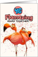 46 Years Wedding Anniversary Flamingo Pair card
