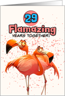 29 Years Wedding Anniversary Flamingo Pair card