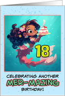 18 Years Old Happy Birthday Latina Mermaid card