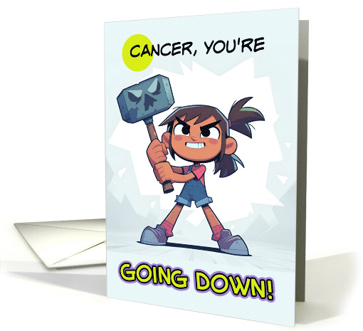 Pediatric Cancer Girl with Hammer card (1851890)