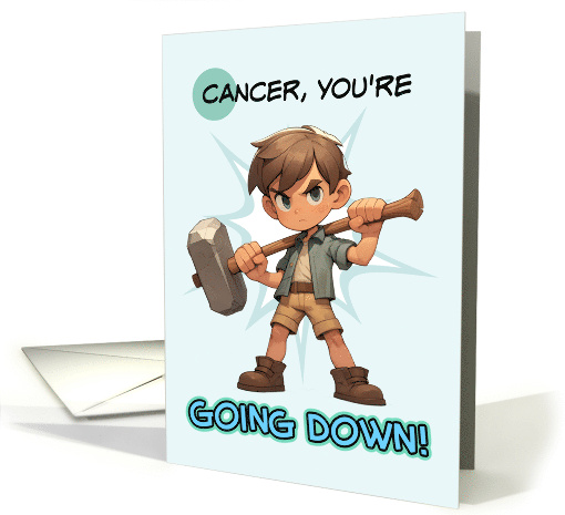 Pediatric Cancer Boy with Hammer card (1851892)