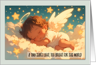 Stillborn Baby Birthday Remembrance card