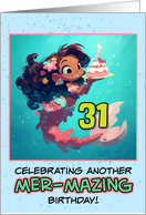 31 Years Old Happy Birthday Latina Mermaid card