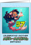 97 Years Old Happy Birthday Latina Mermaid card