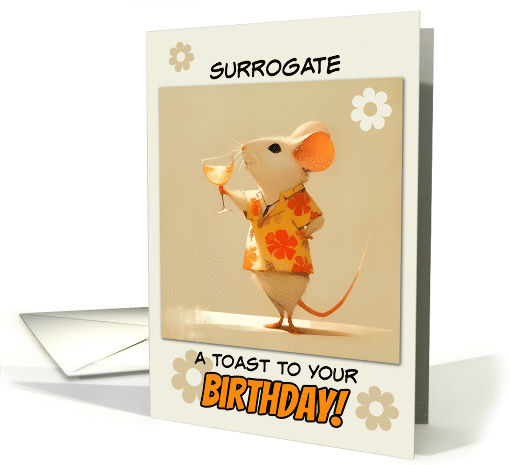 Surrogate Happy Birthday Little Rat with Cocktail card (1853296)