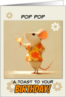 Pop Pop Happy Birthday Little Rat with Cocktail card