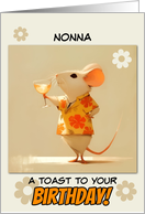 Nonna Happy Birthday Little Rat with Cocktail card