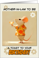 Mother in Law to Be Happy Birthday Little Rat with Cocktail card
