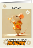 Coach Happy Birthday Little Rat with Cocktail card