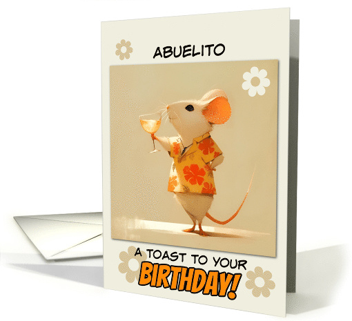Abuelito Happy Birthday Little Rat with Cocktail card (1853560)