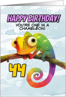 44 Years Old Happy Birthday Colorful Chameleon card