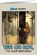 Poppi Happy Birthday Bigfoot in the Woods card
