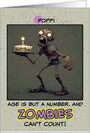 Poppi Happy Birthday Zombie with Birthday Cake card