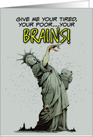 Zombie Lady Liberty Happy Fourth of July card