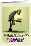 Happy Birthday Zombie with Cake card