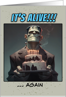 Happy Birthday Frankenstein’s Monster with Roses card
