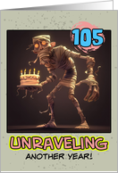 105 years Old Happy Birthday Mummy with Cake card