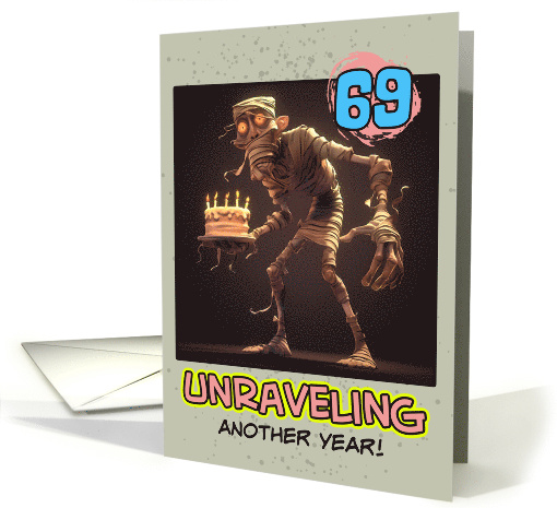 69 years Old Happy Birthday Mummy with Cake card (1856476)