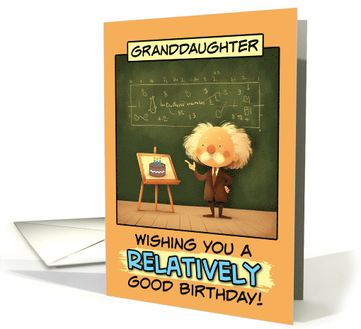 Granddaughter Happy Birthday Scientist at Blackboard card (1858200)