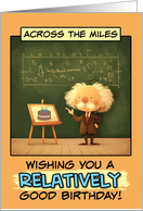 Across the Miles Happy Birthday Scientist at Blackboard card