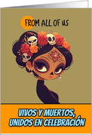 From Group Dia de los Muertos Woman with Facepaint card