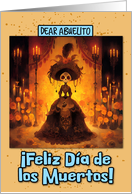 Abuelito Dia de los Muertos La Calavera Catrina with Marigolds card