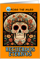 Across the Miles Dia de los Muertos Ornate Calavera with Hat card