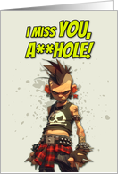 Miss You Punk Rock Dude card