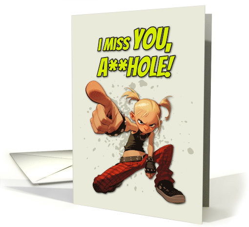 Miss You Punk Rock Chick card (1860956)