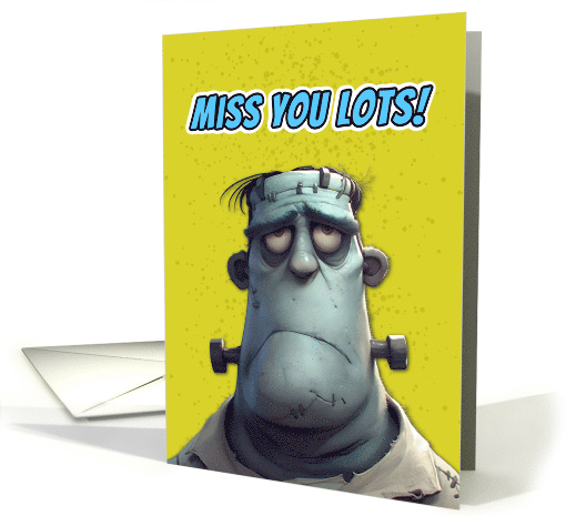 Miss You Lots Sad Monster card (1860970)