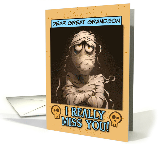 Great Grandson Miss You Sad Mummy card (1861230)