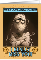 Granddaughter Miss You Sad Mummy card