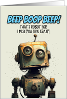Miss You Sad Robot card
