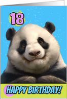 18 Years Old Happy Birthday Cute Panda Bear card