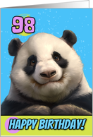 98 Years Old Happy Birthday Cute Panda Bear card