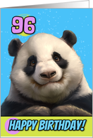 96 Years Old Happy Birthday Cute Panda Bear card