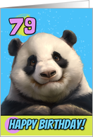 79 Years Old Happy Birthday Cute Panda Bear card