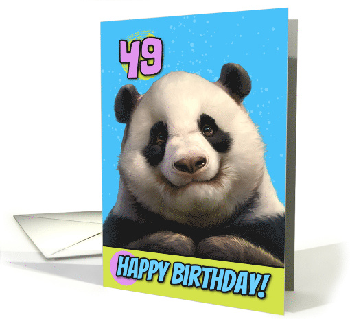 49 Years Old Happy Birthday Cute Panda Bear card (1862320)