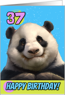 37 Years Old Happy Birthday Cute Panda Bear card
