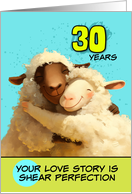 30 Year Wedding Anniversary Happy Sheep Couple card