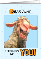 Aunt Thinking of You Smiling Sheep card